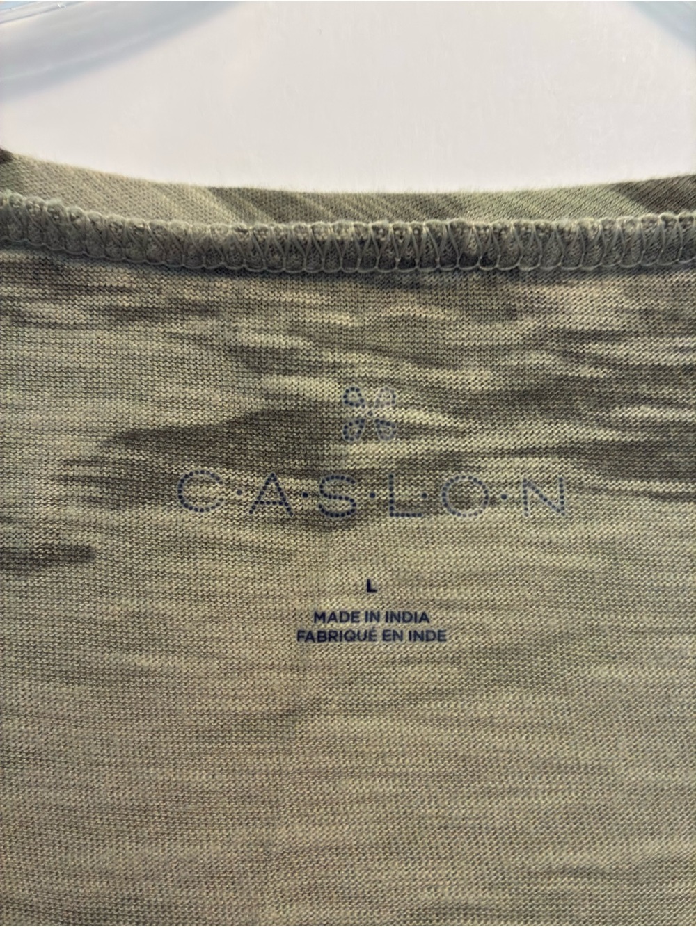 Caslon Women's Olive Faded Camo Print Short Sleeve T-Shirt Size L - Picture 5 of 5